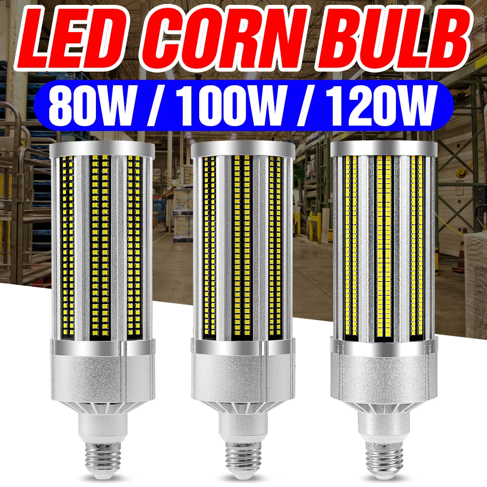 E39 LED Corn Lamp E27 Industrial Ceiling Light 220V Led Bright Ampoule High Power Garage Lamp For Warehouse Supermarket Lighting
