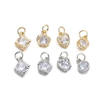 Lot de 10 pendentifs en alliage métallique couleur or avec strass, pour boucles d'oreilles, colliers, breloques, accessoires de fabrication de bijoux à faire soi-même 5