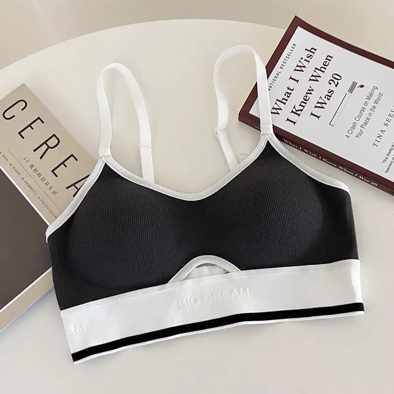 Women Push Up Sport Bra Gathered Shockproof Wireless Bralette Breathable Brassiere Solid Simple Underwear Sexy Seamless Lingerie