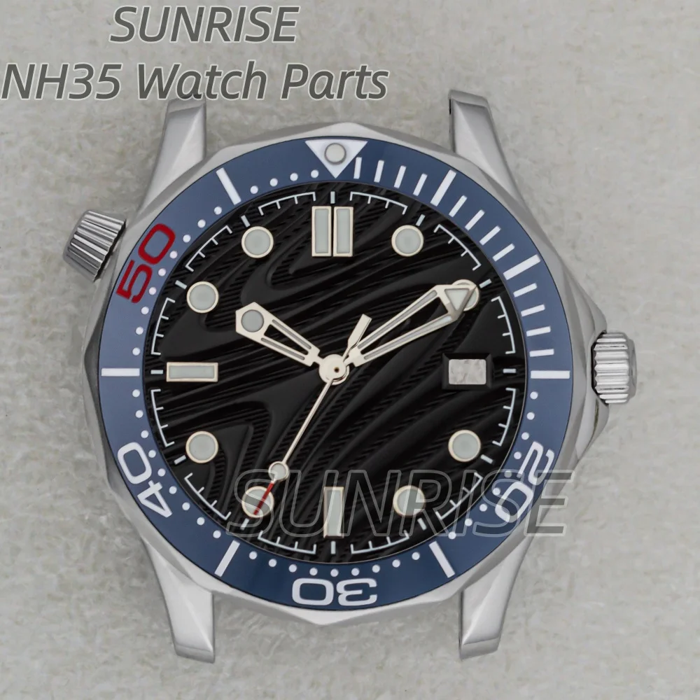 41mm Waterproof Watch Case with Stainless Steel Band & Transparent Back