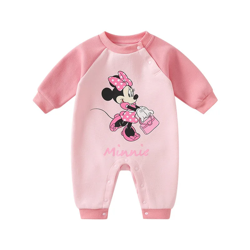 

Disney Newborn Baby Girls Jumpsuit Long Sleeve Cartoon Infant Baby Girls Romper New Year Baby Clothing