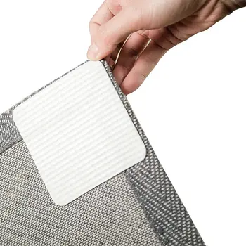 4 pezzi pinza per tappeti antiscivolo nastro per tappeti lavabile 10 * 10 cm cuscinetti per tappeti per pavimenti in legno pinze per tappeti riutilizzabili adesivo fisso bagno 1