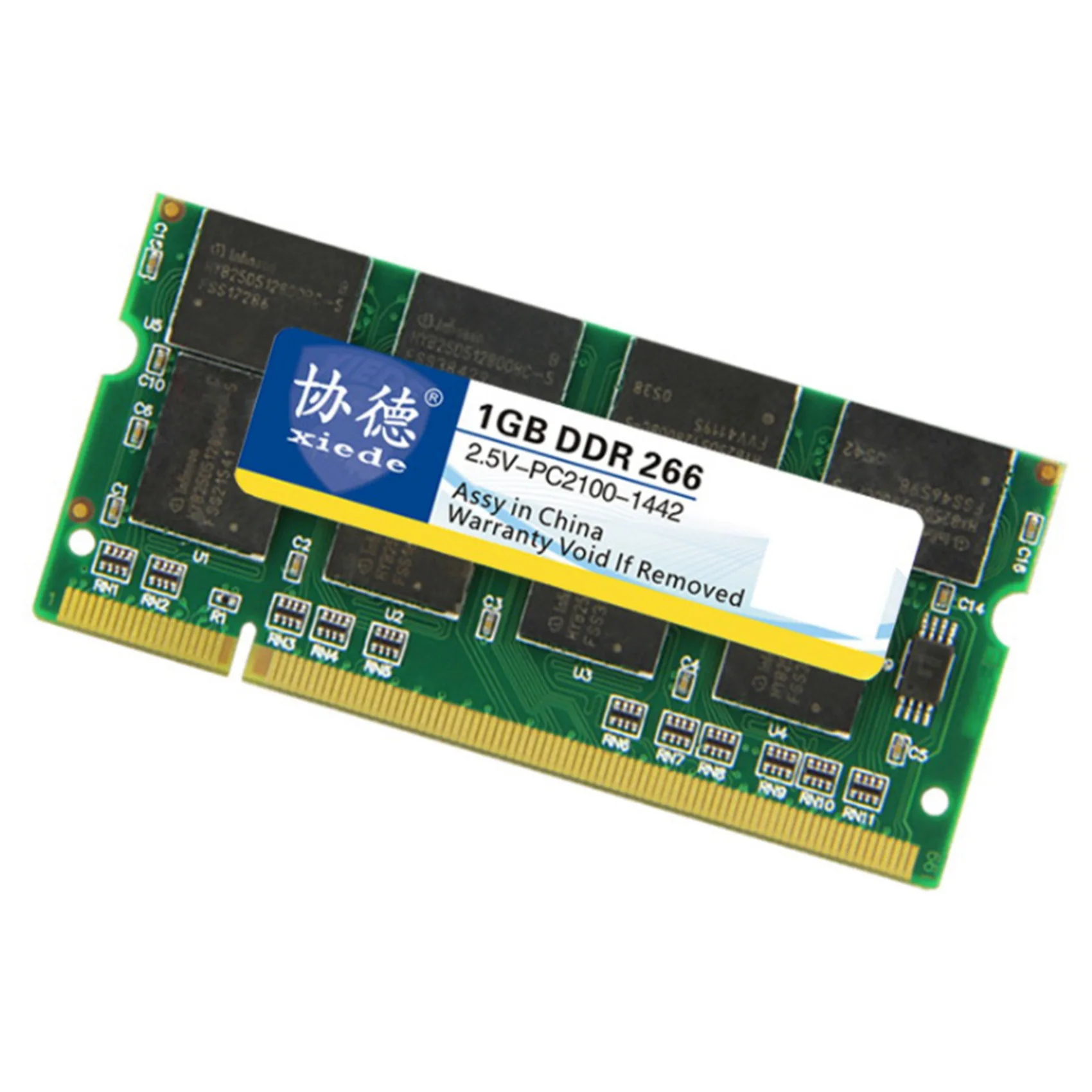 Xiede 노트북 컴퓨터 메모리 모듈, Ddr 266, 1GB Pc-2100 Ddr1 200 핀 딤, 266Mhz X009