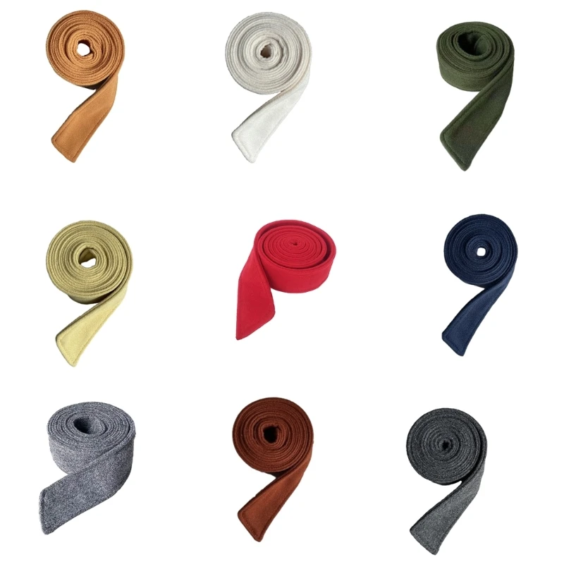 

Women Belt Brushed Wear Resistant Adjustable Length Decorate Woolen Coat Belt