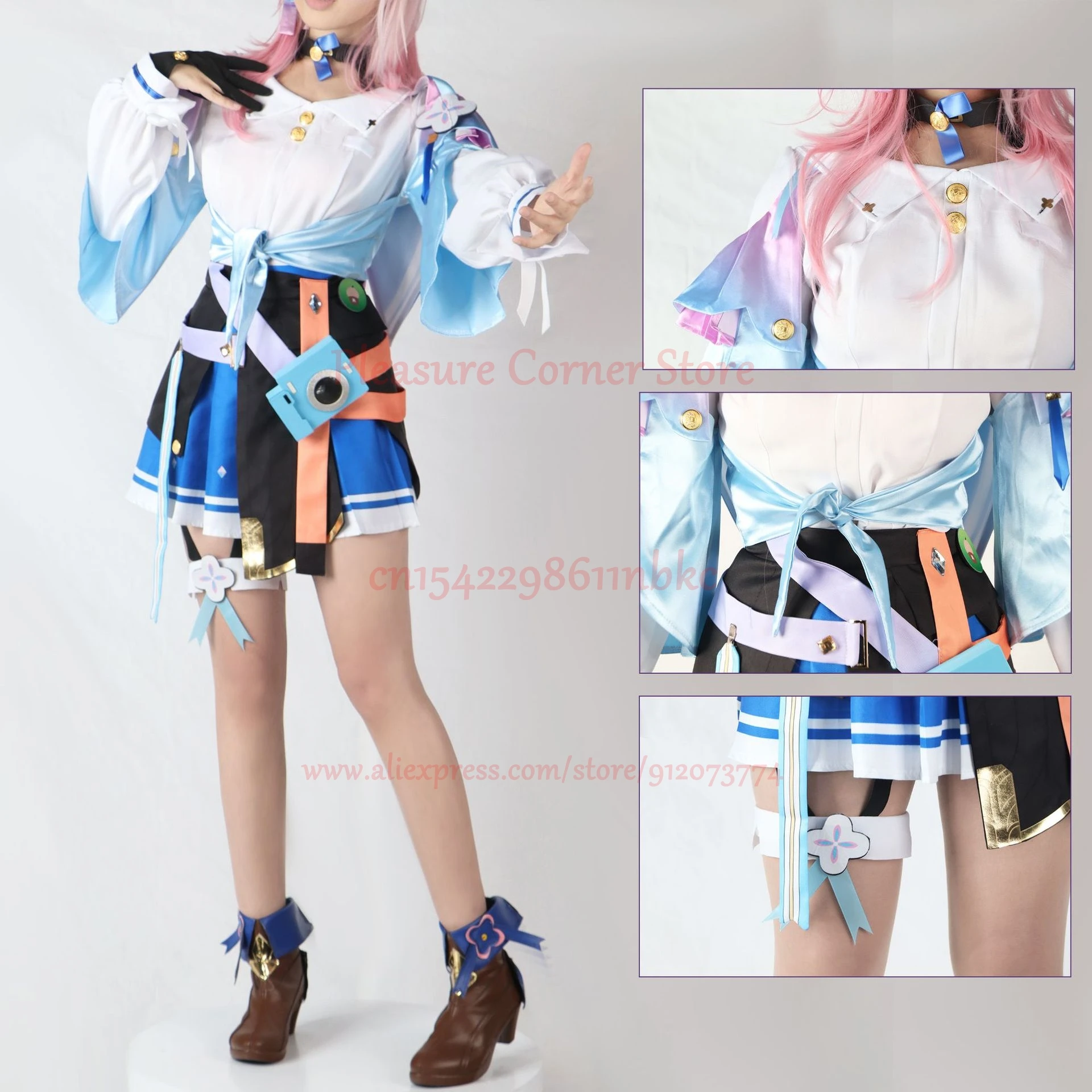 Honkai Star Rail 7th March Cosplay Costumes Uniform Outfit Wig