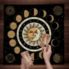 Phase of the moon Altar Cloth Tarot Card Table cloth Witch Divination Table Cover Reading Tarot Mat Witchy Gifts Decor 3