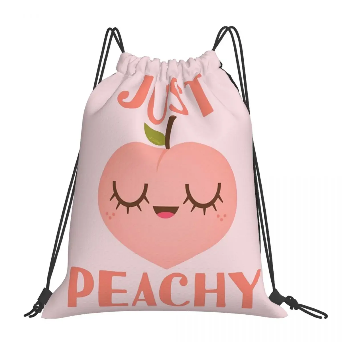 

Just Peachy Backpacks Multi-function Portable Drawstring Bags Drawstring Bundle Pocket Shoes Bag BookBag For Man Woman School