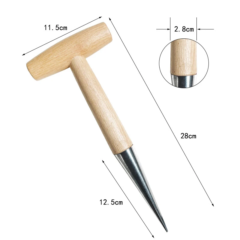 1PC Home Gardening Wooden Planting Seeds And Bulbs Tools Hand Digger Seedling Remover Seed Planter Tool