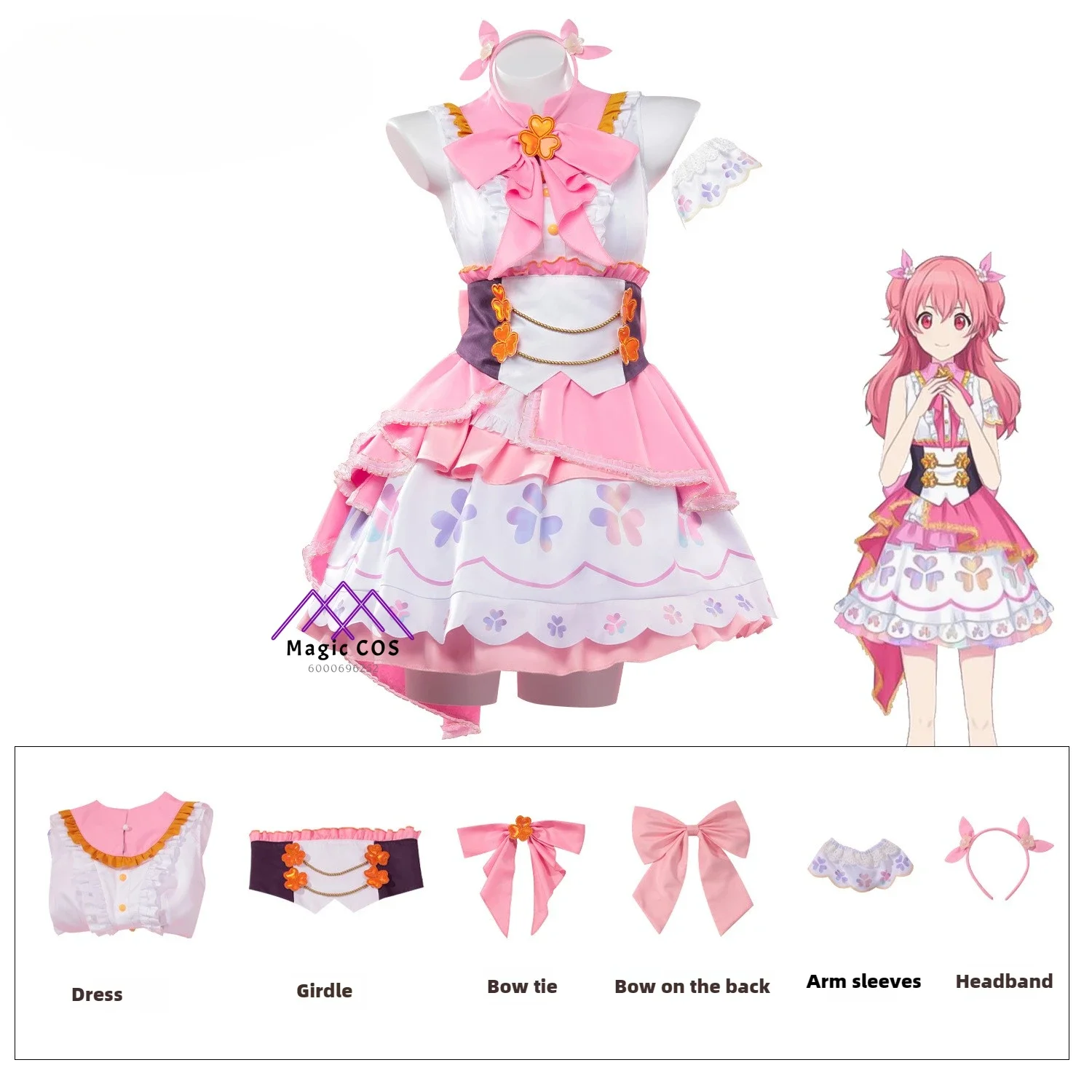 Project Sekai Movie: Kowareta Sekai To Utaenai Anime Cosplay Momoi Airi Costume Play Uniform Headdress Set Outfit Comic Con