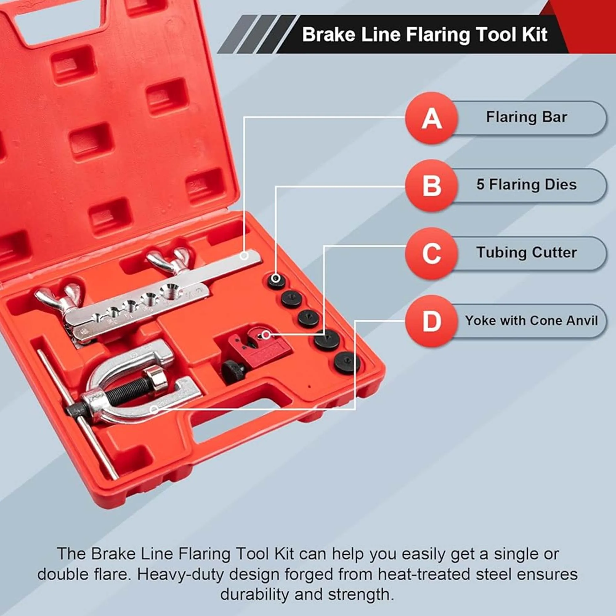 Pipe Cutting Tool Kit Copper Brake Oil Pipe Repair Double Flaring Mold Refrigeration Tool Cutting Flaring