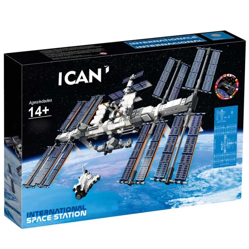

864 PCS International Space Station Building Blocks Bricks Shuttle Astronaut Toy Birthday Christmas Gift Compatible 21321 60004