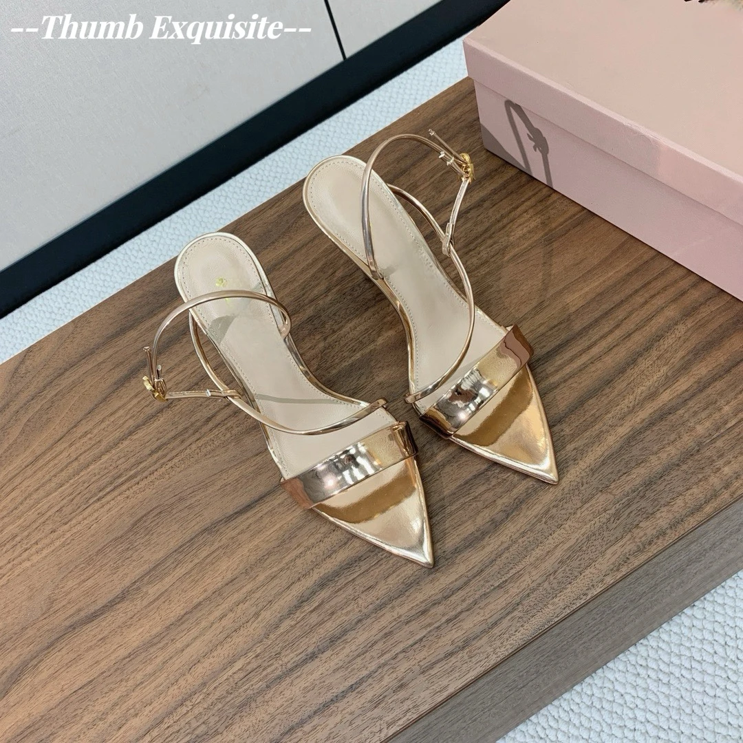 

Women's sexy comfortable high heels leather elegant dress sandals simple genuine leather women's shoes luxury shoes