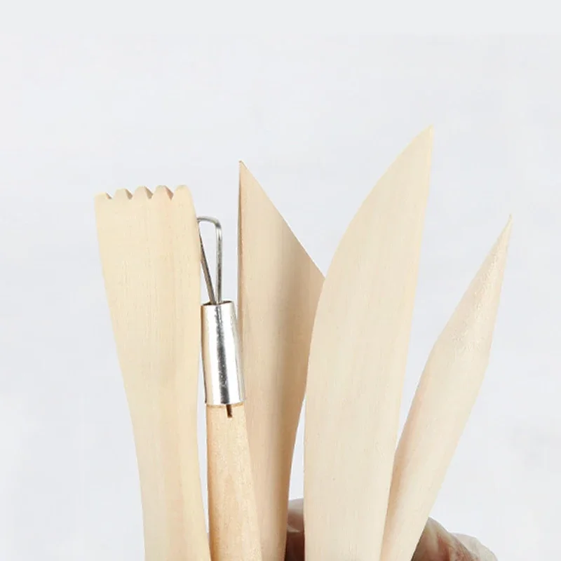 5pcs Sculpting Clay Sculpture Tools Set Professional Double Side Clay Pottery Wax Carving Shapers Craft Polymer Tools pottery tools clay tools