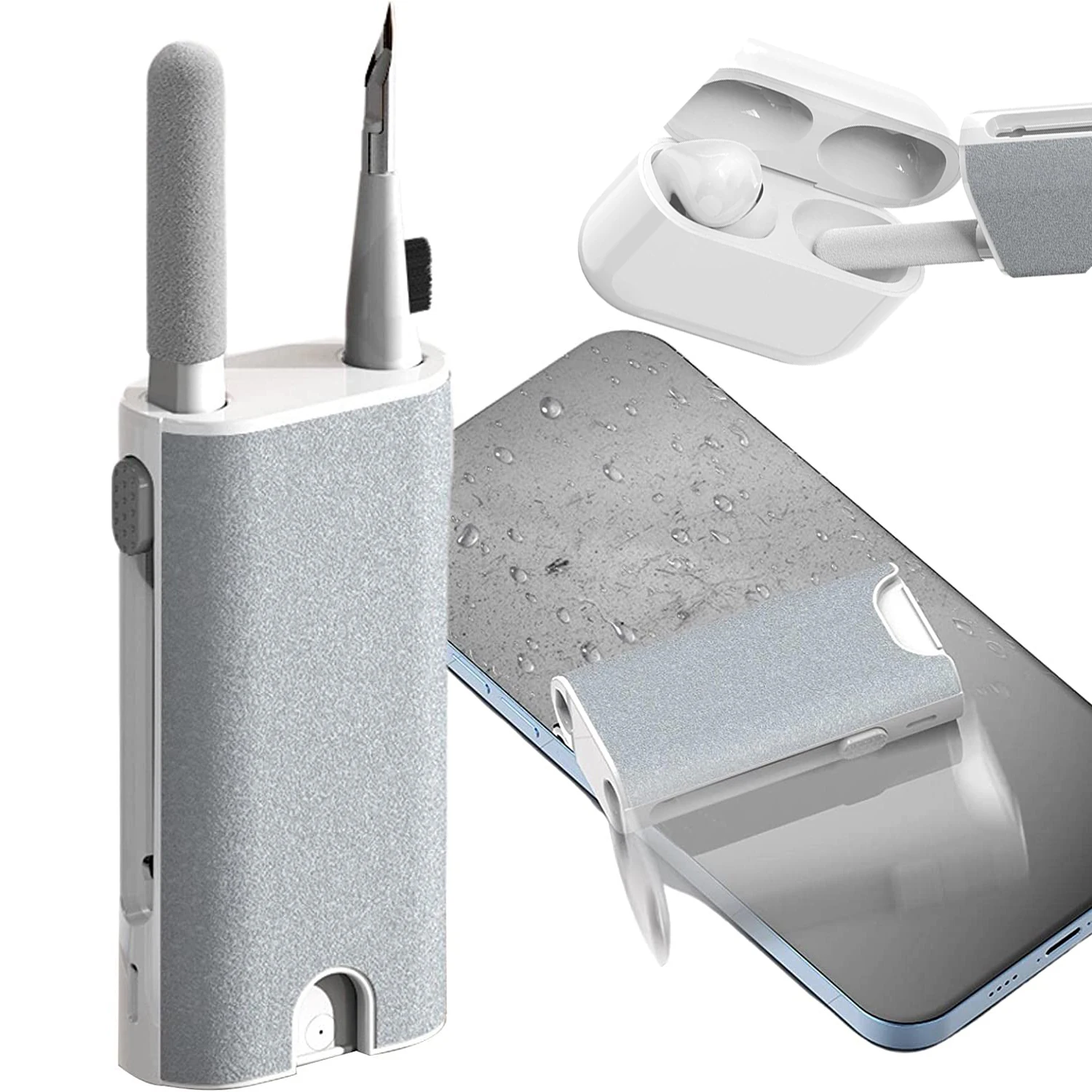 Kit de nettoyage pour Airpod, Airpods Pro Cleaning Pen, kit de nettoyage  multifonction Brosse douce pour port de charge de téléphone, écouteurs,  écouteurs