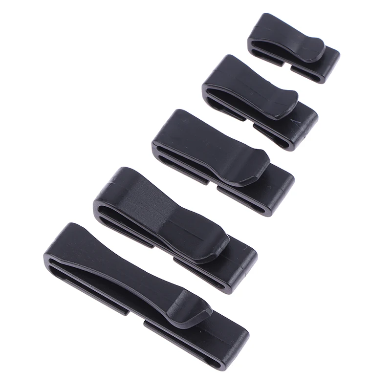 10 Teile/paket Schnell Slip Keeper Schnalle Ende Clip Slider Schwarz Für Camping Wandern Rucksack Anpassung Gurtband 20-51mm – Detail 10