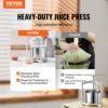 VEVOR Fruit Wine Press 6L 2 Stainless Steel Barrels, Manual Juice Maker with T-Handle, Triangular Structure for Kitchen Bars 2