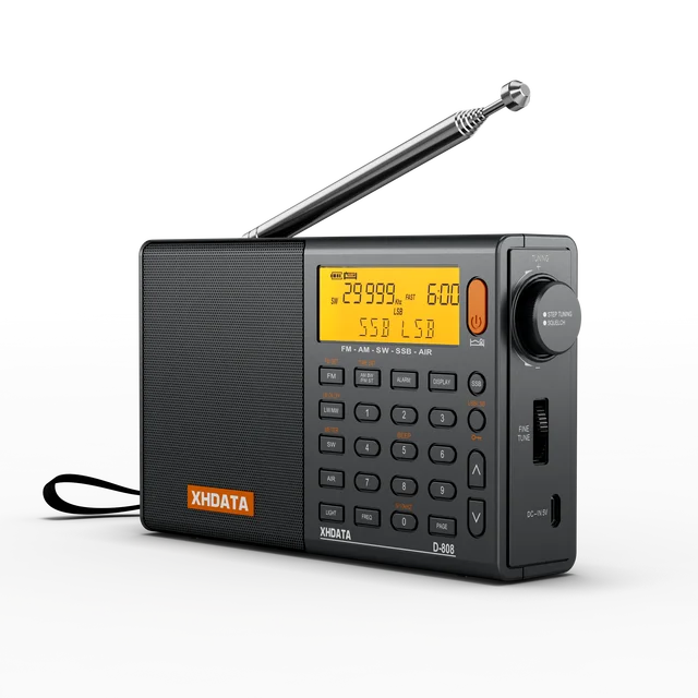 XHDATA SIHUADON D 808 المحمولة راديو رقمي FM ستيريو/SW/MW/LW SSB الهواء RDS سماعات راديو صغيرة تعمل لاسلكيًا مع شاشة الكريستال السائل ساعة تنبيه راديو|Rdio|  -2