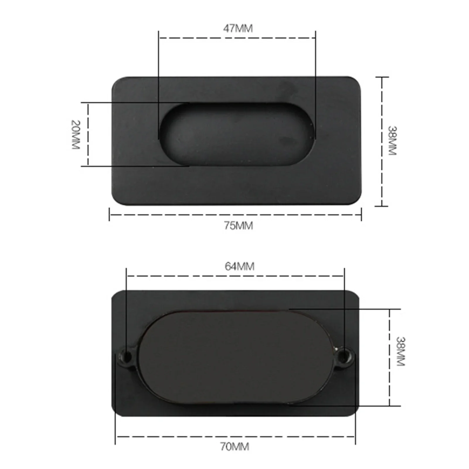 Description Picture 5 of itemRecessed Handle Cabinet Drawer Pulls Cupboard Door Embedded Handles Wardrobe Knobs Furniture Hardware Kitchen Sliding Door Pull