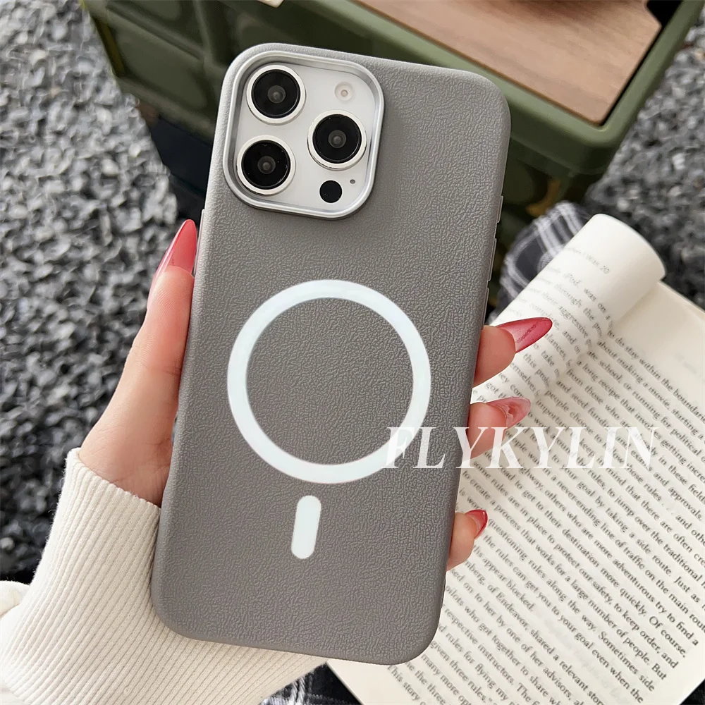 Luxury Litchi Leather Magnetic Shock Absorbent Protective Case