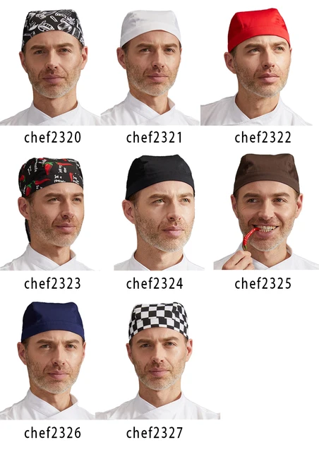 Cappello Chef Turbante Per Cuoco - Bandana Da Cucina Unisex Per Ristorante - Foto 4