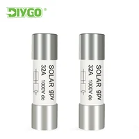 Fusibles solaires PV DC 1000V, 5/10 pièces, 1A 2A 3A 4A 5A 6A 8A 10A 15A 20A 25A 30A 32A, haute tension pour la Protection du système d'alimentation 10x38mm 2