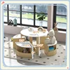White 5-Piece Kids Table and Chairs Set with Storage for Art, Drawing, Playroom, Classroom, Nursery