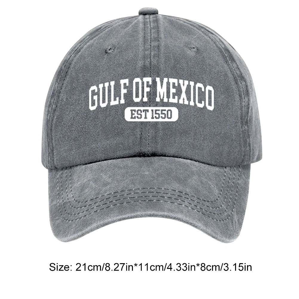 Gulf of Mexico Est 1550 Vintage Baseball Cap Gulf of Mexico Hat Washed Cotton Unisex Cap Adjustable Golf Dad Hat for Men Women