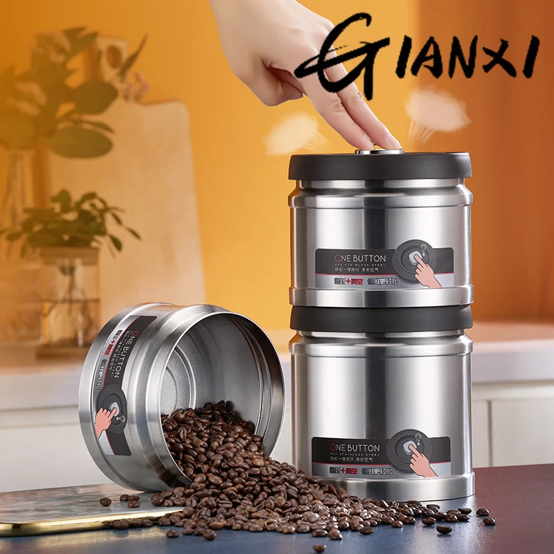 Storage Jar Vacuum Sealed Jug Stainless Steel Airtight Storage Jar