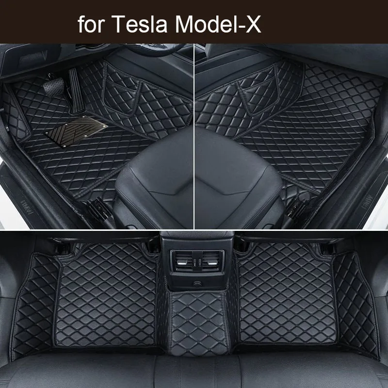

Car Floor Mats for Tesla Model-X 5seat 2016-2018 Accessories Auto Carpets