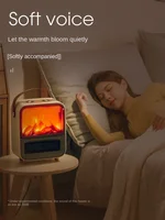 220V Camel graphene heater simulation flame small fireplace household energy-saving electric heater 2