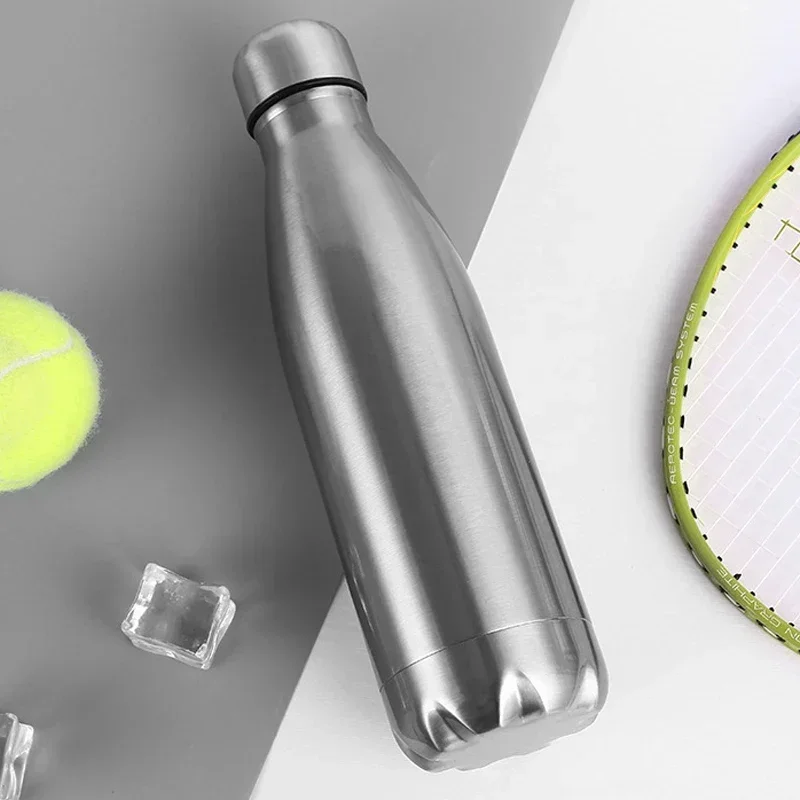 Water Bottle 0.75/1 Liter Stainless Steel Canteen Kettle Outdoor Camping Hiking Portable Large Capacity Leakproof