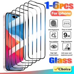 Premium Full Cover Tempered Glass Screen Protector - Multi - Pack - 2 PCS Glass (For iPhone XR)