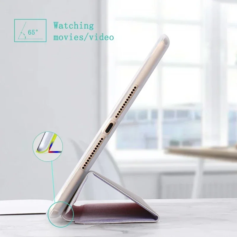 Premium Tri-Fold Stand Protective Tablet Case with Pouch Holder (10.2-inch)