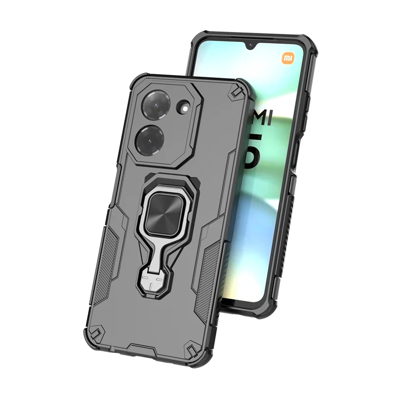 Shockproof Armor Case with Car Magnetic Holder Ring and Camera Protection