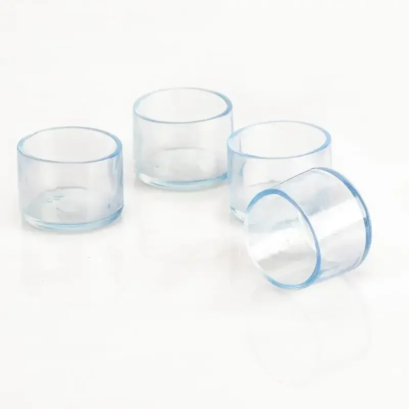 16pcs Rubber Chair Leg Caps Transparency Floors Protector Pads Home Decor Wear-resistant Non-Slip Furniture Legs Covers Tool