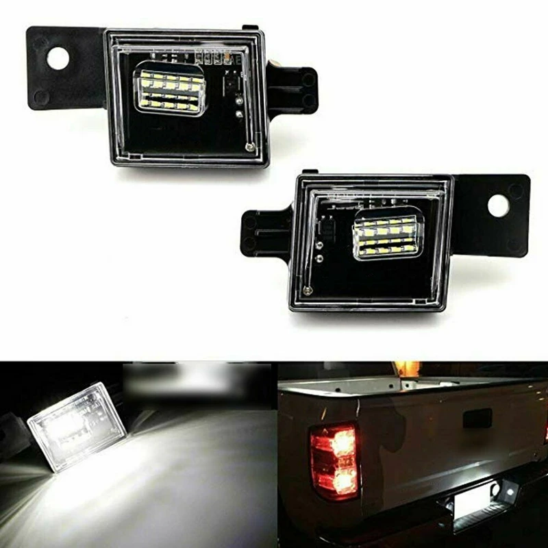 

Для 2014-2018 Chevy Silverado GMC Sierra Bright SMD светодиодный номерной знак светильник корпус