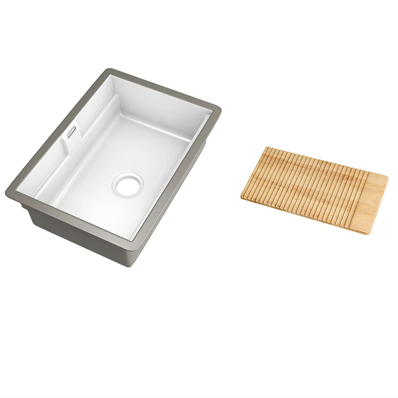 

Deepen ceramic countertop basin with washboard, large-sized laundry, household balcony, square sink