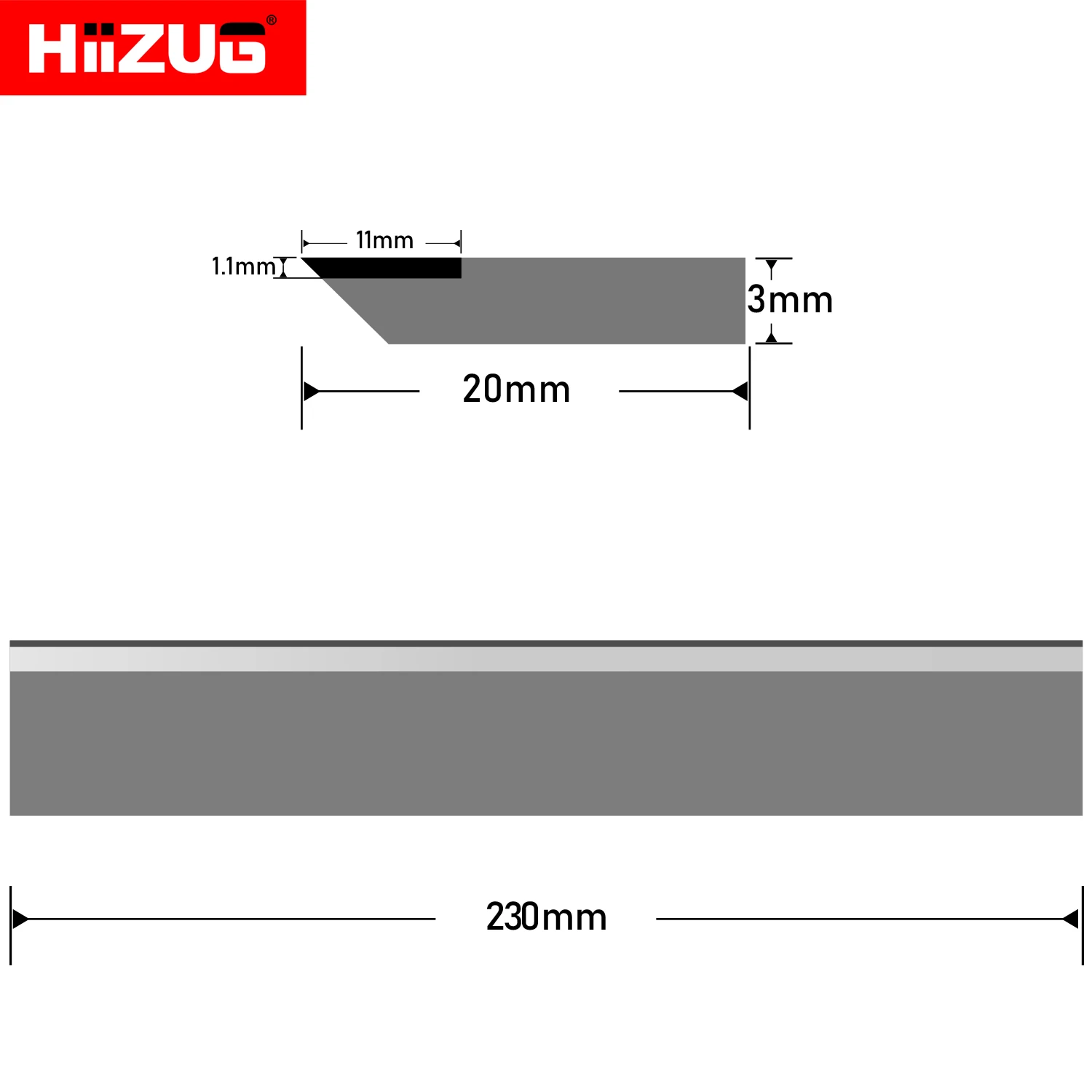 230mm 9 Inch Planer Blades Knives Resharpable for Cutterhead of Thicknesser Electric Surfacer Jointer Planer HSS TCT 3 Pieces