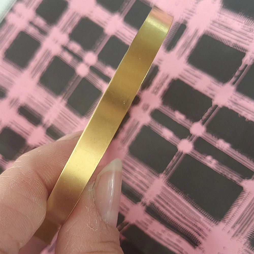 Premium Half Hard Solid Brass Flat Wire Strip - Ideal for Jewelry Making and DIY Accessories, 1 Piece (0.2mm, 0.25mm, 0.3mm)