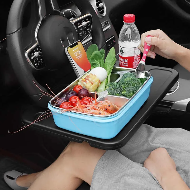 Table universelle pour voiture, volant, chariot de travail, boisson, café, plateau, ordinateur portable, support de bureau, siège, garniture de Table, accessoires