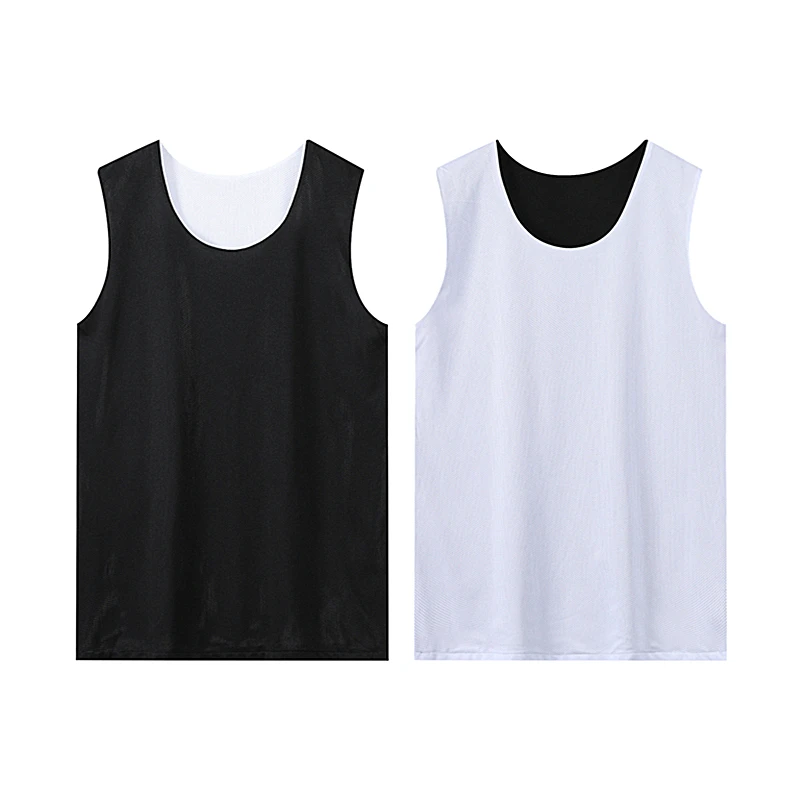 Men Sports Suit Basketball Training Clothes Double-sided Wearable Men Basketball Vest Two-layer Breathable Gym Sport Shirt Men Basketball Tank Tops Training Uniforms