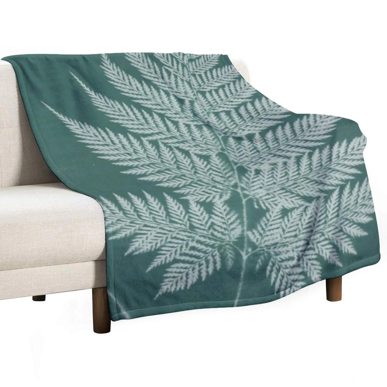 

Green Fern Throw Blanket Luxury Brand Blanket Retro Blankets