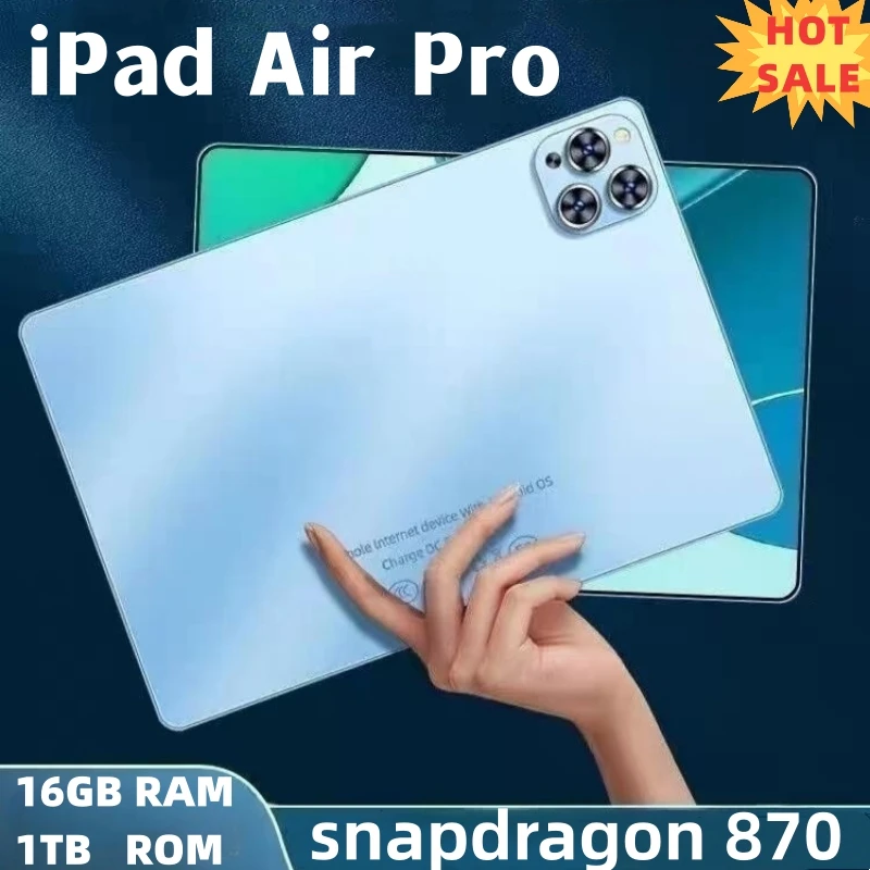 

New Global Version Android IPad Air Pro 12 Inch HD Snapdragon 870 Tablet PC 5G Dual SIM Card Or Wifi Google Play Tablets