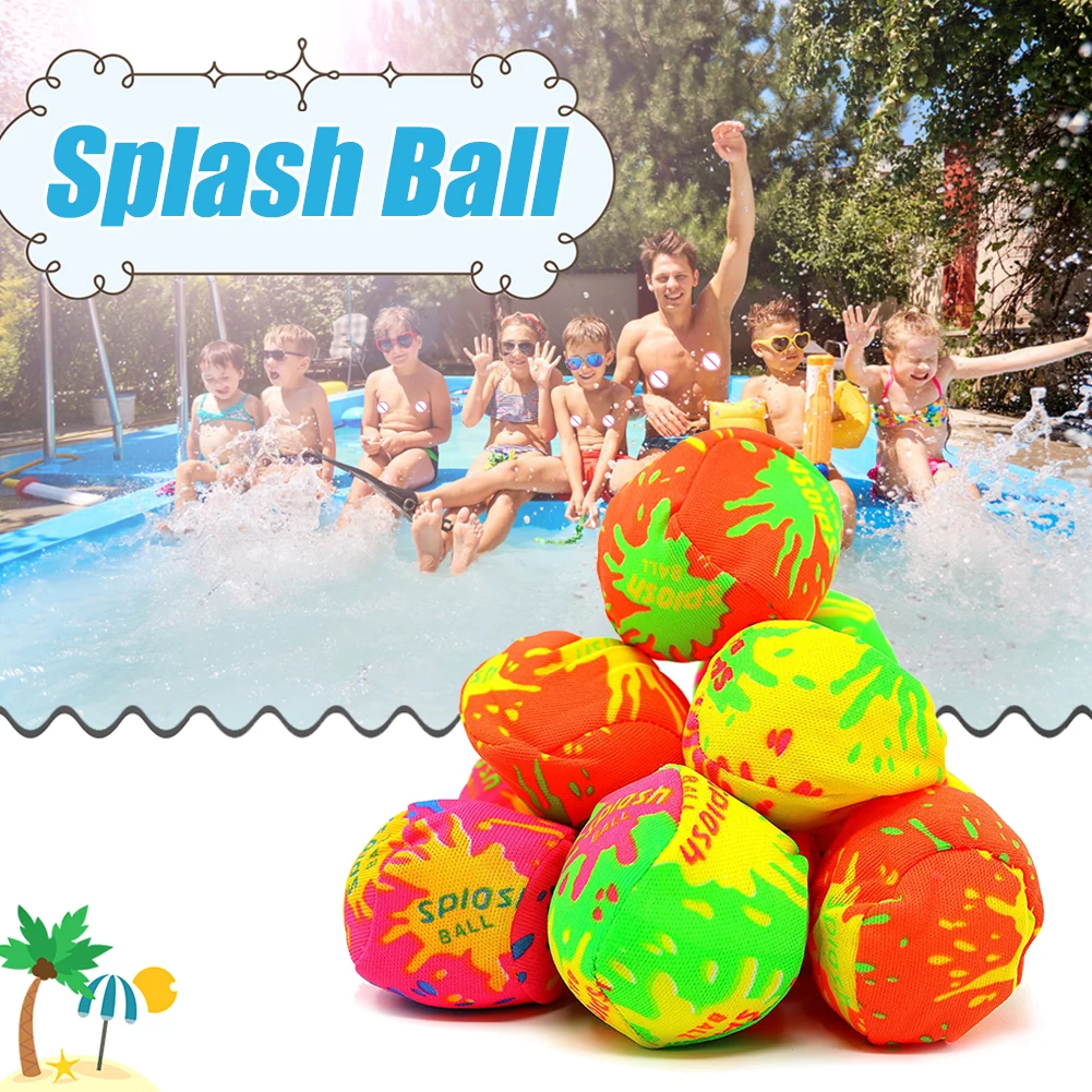 12pcs/set Water Splashing Ball Party Supplies Splash Water Balls Tear Resistance Fight Games Summer Outdoor Pool Beach Toy