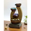 11" H Golden Tiered Bowl Fountain with Color Changing LED Lights with Adapter Brown 2