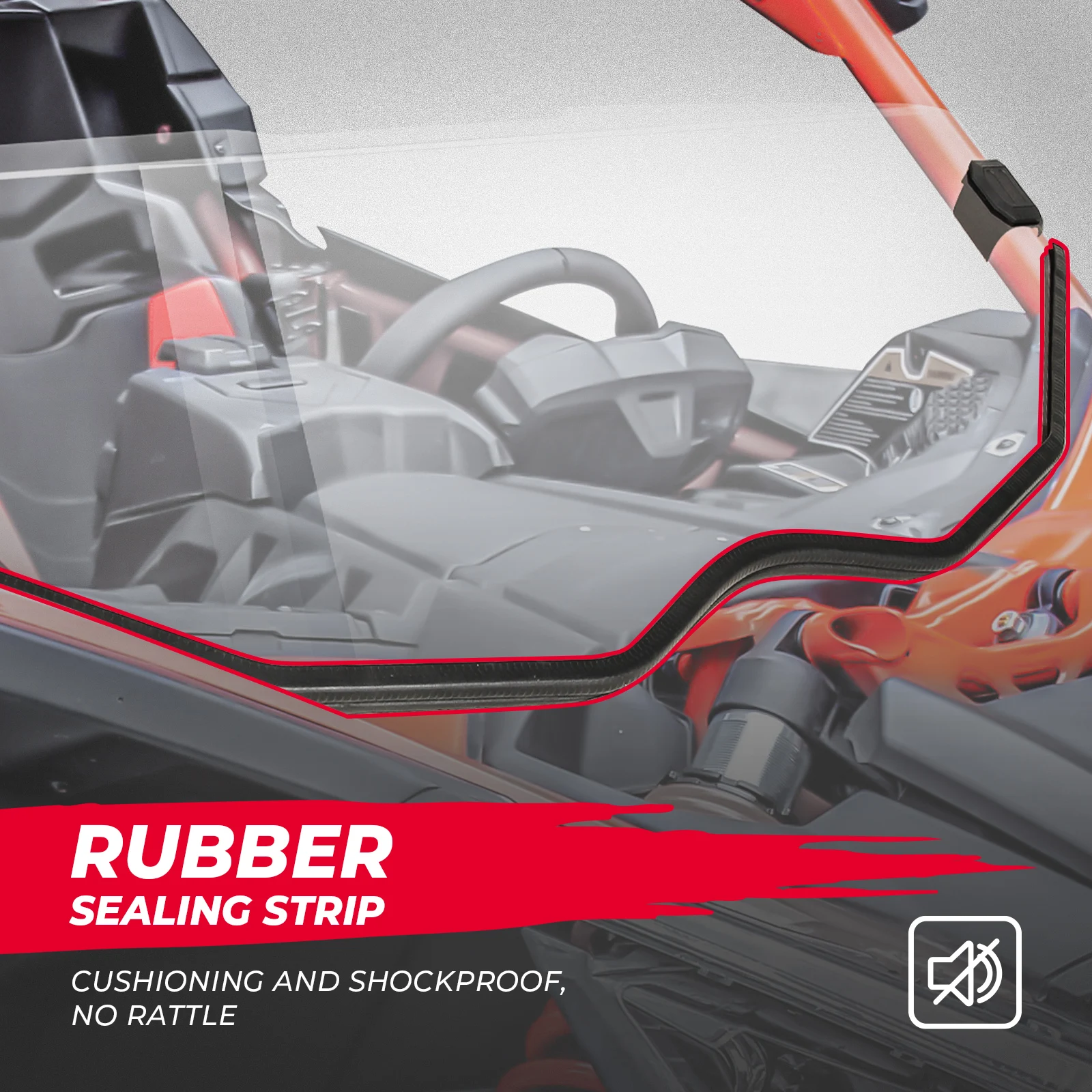 UTV Half 1/2 49.2" Front Windshield Windscreen w/ free Wiper for Can Am Maverick X3 MAX R RR 4x4 XMR XDS Turbo DPS -2025
