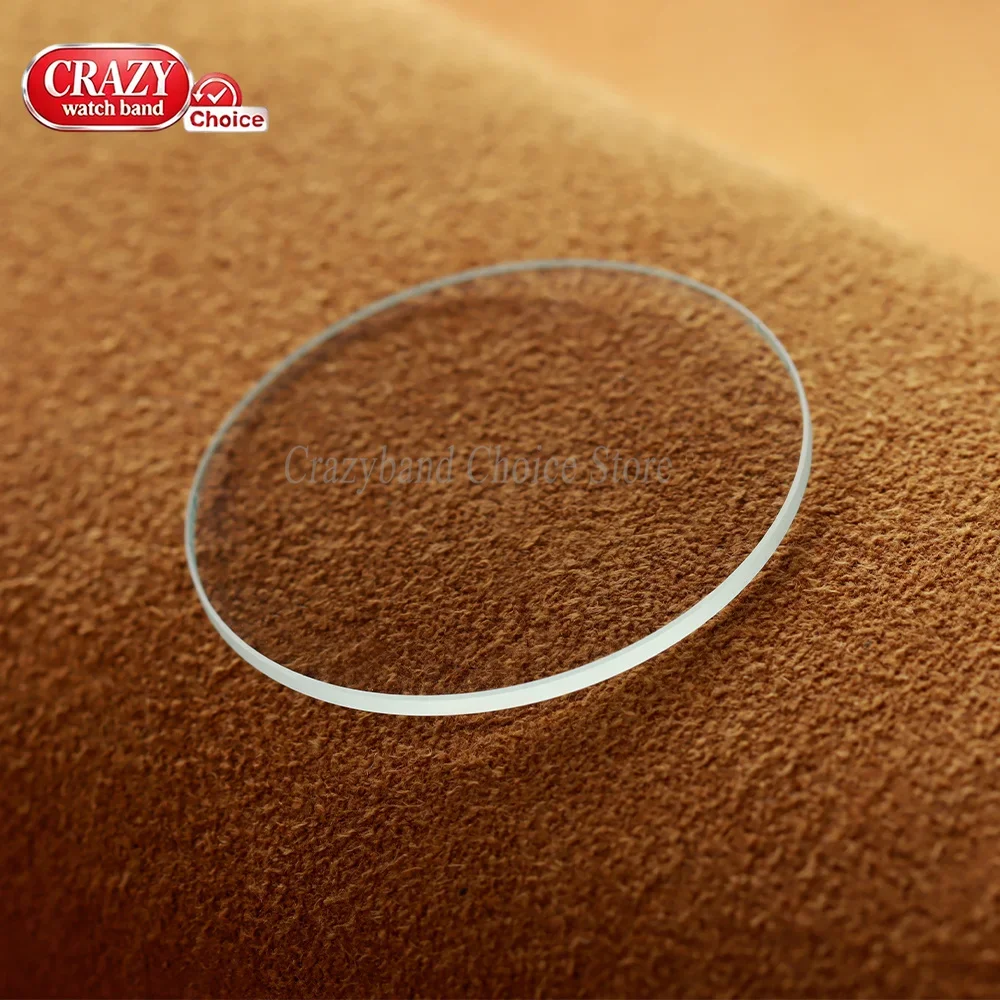 Flat Transparent Crystal Watch Glass Replacement - Various Thickness & Diameter Options