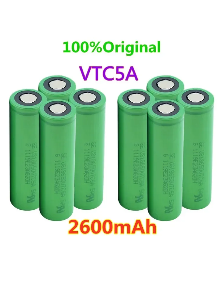 2024 Новый 10 3,7 в перезаряжаемый US18650 VTC5 2600 мАч VTC5 18650 сменный аккумулятор 3,7 в 2600 мАч 18650 аккумулятор