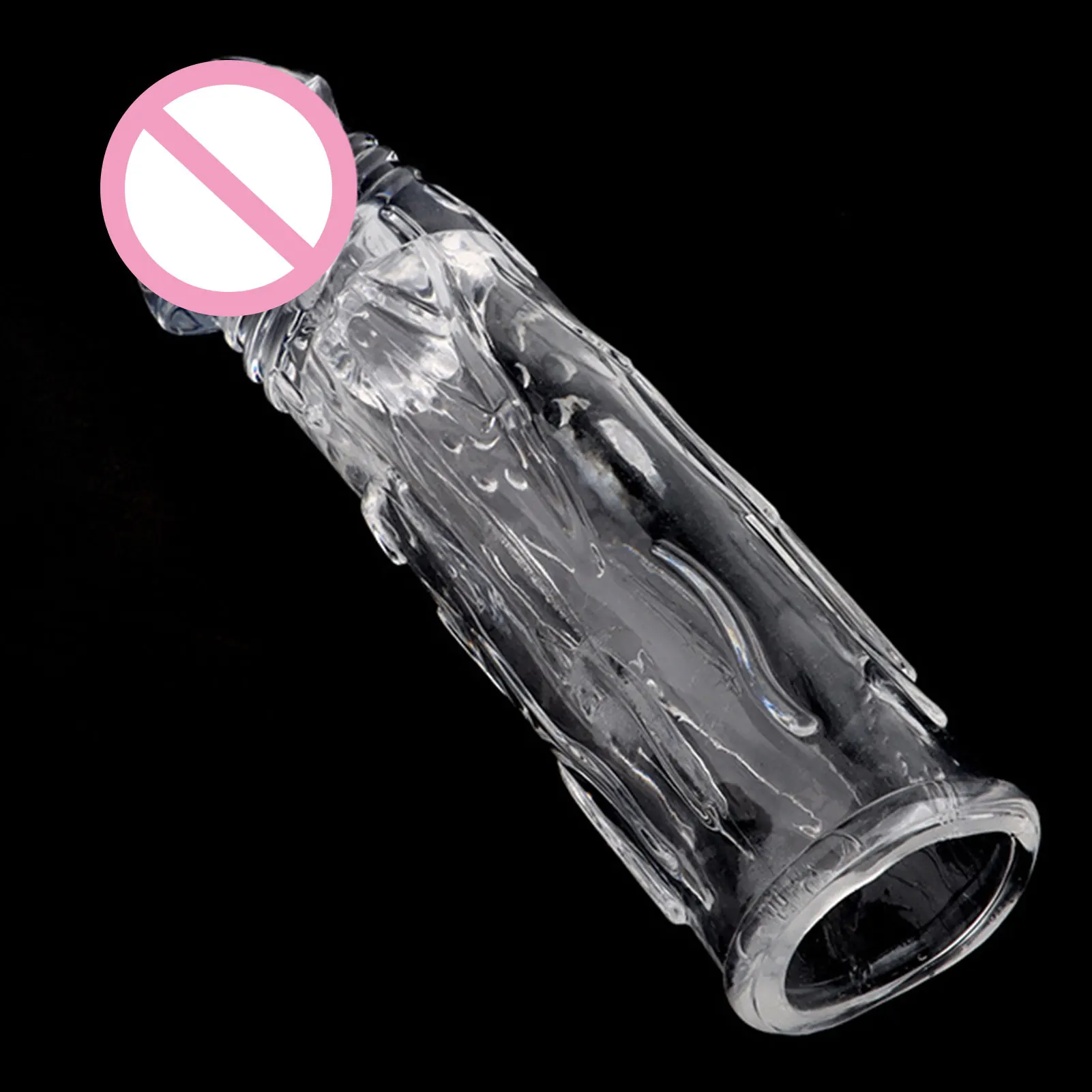 Reusable Penis Enlarger Condoms Ribbed G-Point Sex Toys Passionate Latex Contraceptives Sex Goods for Men Delay Ejaculation 18+ 1