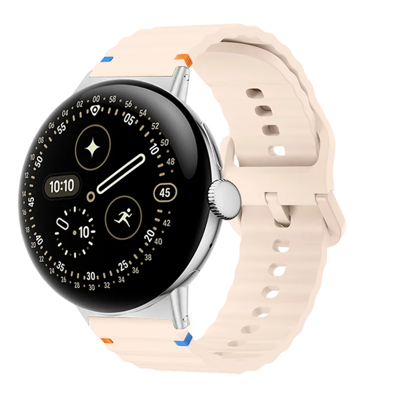 Versatile 22mm Soft Silicone Watch Band